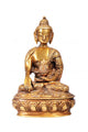 Brass Buddha Statue White Wall Decal