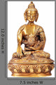 Brass Buddha Statue White Wall Decal