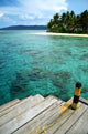 Boat Dock Tropical Beach Wall Decal