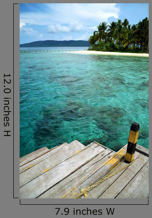 Boat Dock Tropical Beach Wall Decal