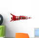 Red Spaceship Wall Decal