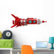 Red Spaceship Wall Decal