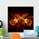 Guitar Fire Wall Decal