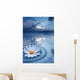 White Floating Flower Creating Wall Decal