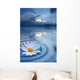 White Floating Flower Creating Wall Decal