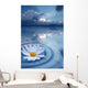White Floating Flower Creating Wall Decal