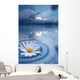 White Floating Flower Creating Wall Decal