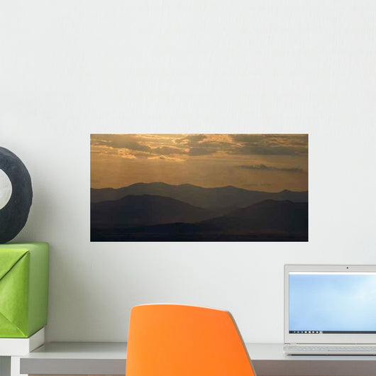 Mountain Range Sunrise Wall Decal