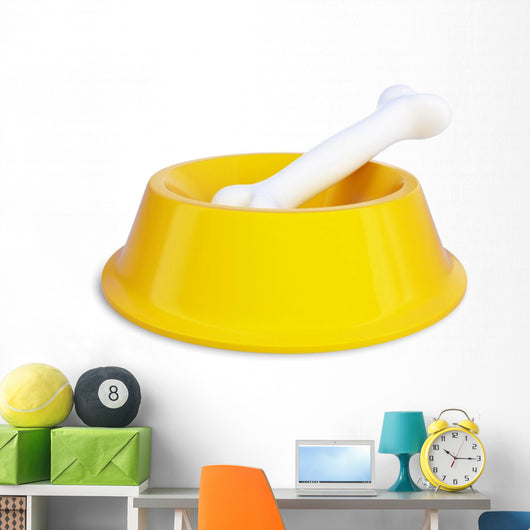 Dog Dish and Bone Wall Decal