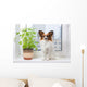 Dog and Flower Window Wall Decal
