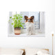 Dog and Flower Window Wall Decal