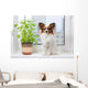 Dog and Flower Window Wall Decal