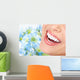 Smile and Healthy Teeth Blue Background Wall Decal
