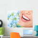 Smile and Healthy Teeth Blue Background Wall Decal