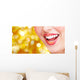 Smile and Healthy Teeth Yellow Background Wall Decal