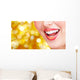 Smile and Healthy Teeth Yellow Background Wall Decal