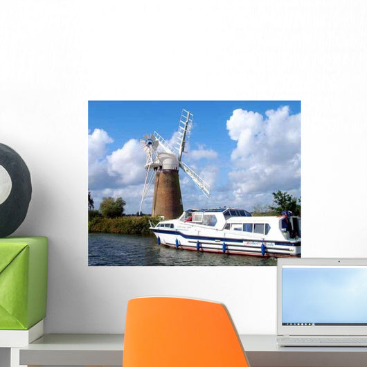 Norfolk Broads and Windmill Wall Decal