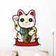Beckoning Cat Wall Decal
