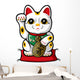 Beckoning Cat Wall Decal