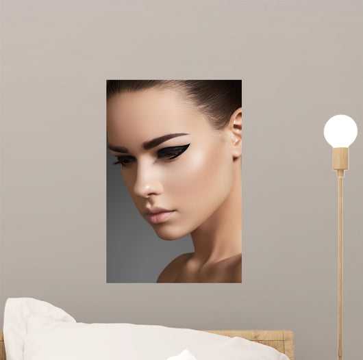 Fashion Elegance Eyeliner Makeup Wall Decal