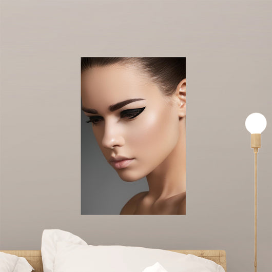 Fashion Elegance Eyeliner Makeup Wall Decal