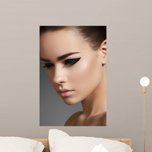 Fashion Elegance Eyeliner Makeup Wall Decal
