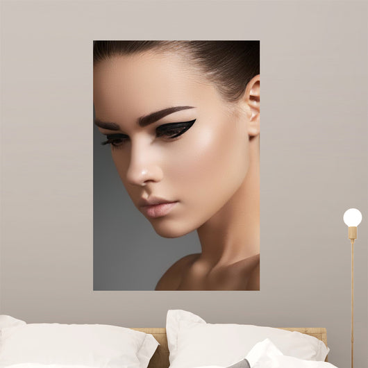 Fashion Elegance Eyeliner Makeup Wall Decal