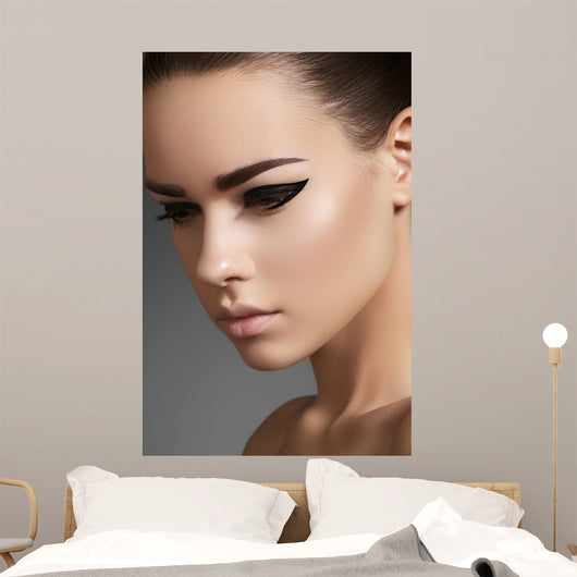 Fashion Elegance Eyeliner Makeup Wall Decal