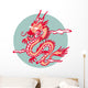 Vibrant Asian Dragon Wall Decal