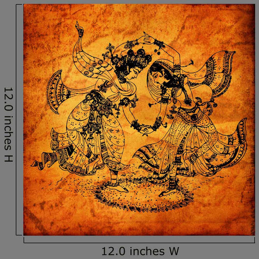 Old Radha Krishna Paintings Wall Decal