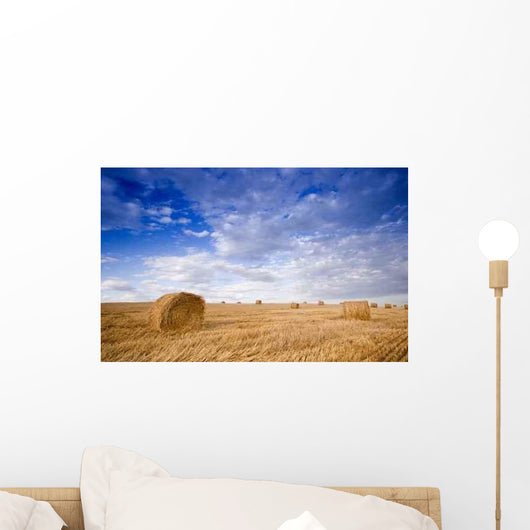 Hay Bale Landscape Wall Decal