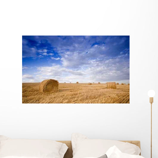 Hay Bale Landscape Wall Decal