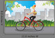Woman Riding Bike Wall Decal