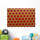 Chinese Wooden Hexagon Pattern Wall Decal