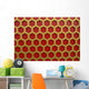 Chinese Wooden Hexagon Pattern Wall Decal