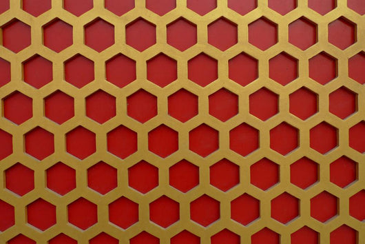 Chinese Wooden Hexagon Pattern Wall Decal
