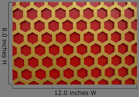 Chinese Wooden Hexagon Pattern Wall Decal