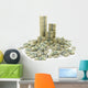 Big Pile Money Green Wall Decal