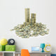 Big Pile Money Green Wall Decal