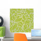 Seamless Green Flowing Floral Pattern Wall Decal