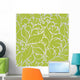 Seamless Green Flowing Floral Pattern Wall Decal