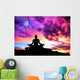 Yoga Meditation Silhouette Pose Wall Decal