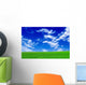 Green Field and Blue Wall Decal