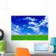 Green Field and Blue Wall Decal