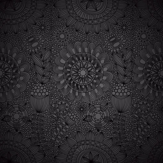 Floral Line Work Seamless Wall Decal