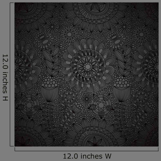 Floral Line Work Seamless Wall Decal