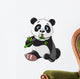 Panda Eating Bamboo Wall Decal