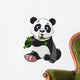 Panda Eating Bamboo Wall Decal