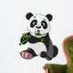 Panda Eating Bamboo Wall Decal