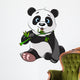 Panda Eating Bamboo Wall Decal